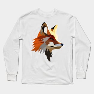 Fox flat art illustration Long Sleeve T-Shirt